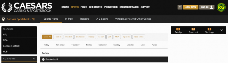 ceasers online sports and casino